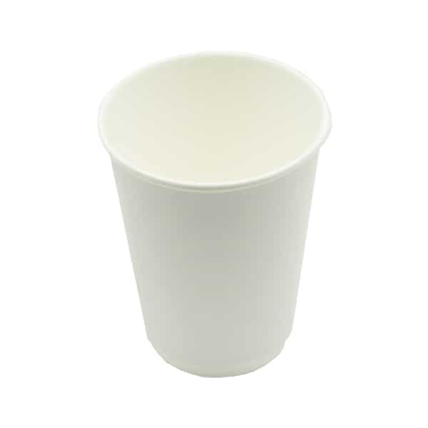 Одноразовый бумажный стакан белый 300 мл двухслойный d90мм по 20 шт/уп (400 шт/кор)