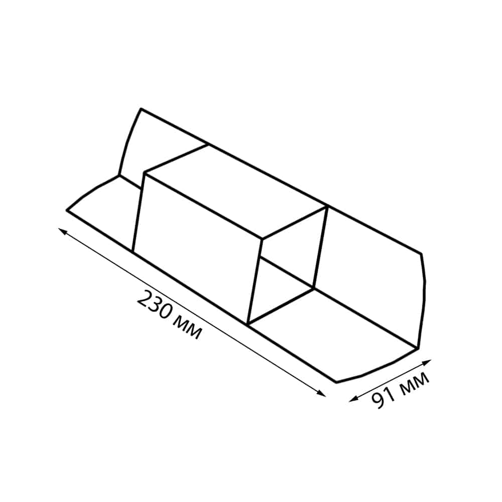 Упаковка для сэндвич роллов открытая с кольцом бумажная крафт 230x91 мм по 600 шт/кор — изображение 2
