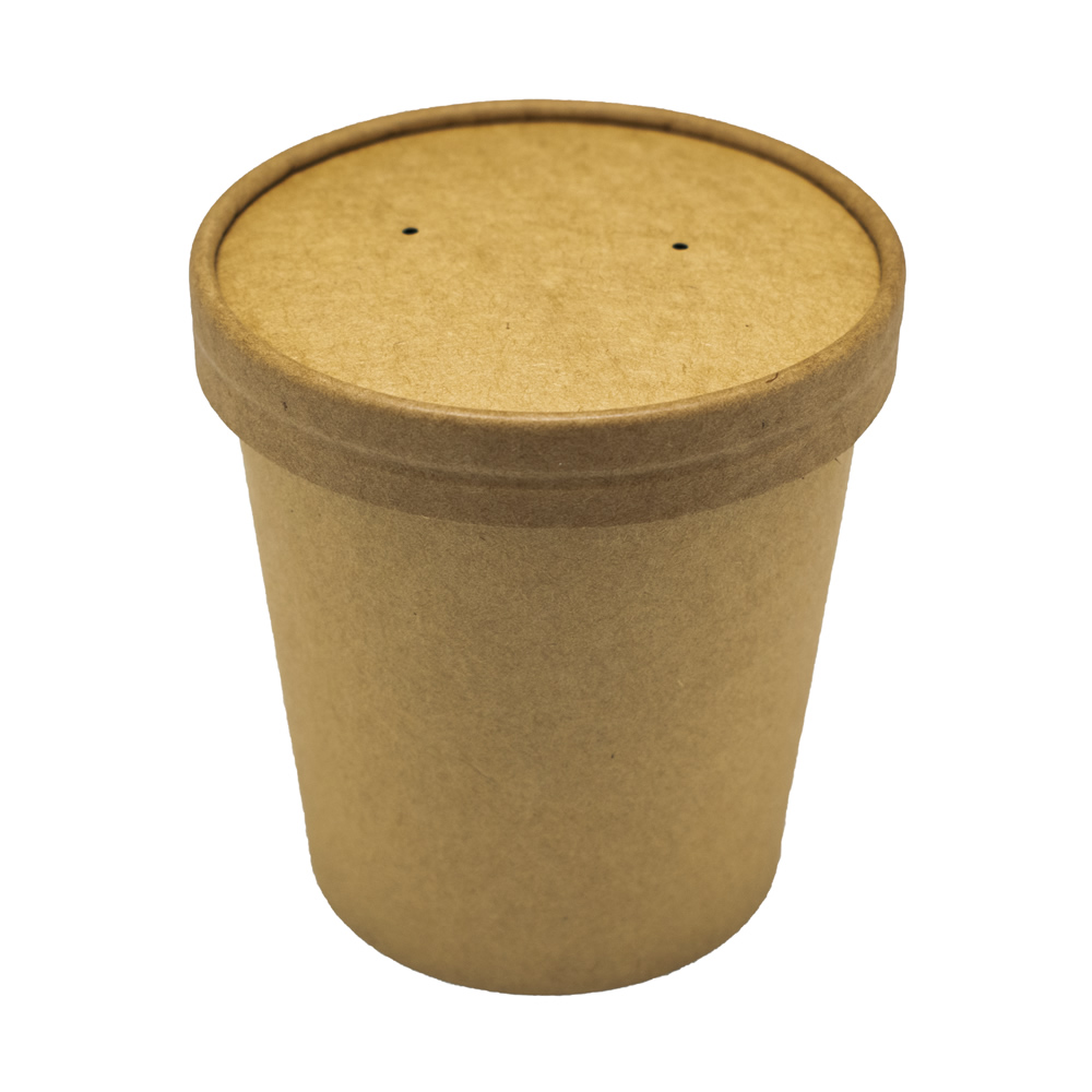 Супница 320 мл, крафт, с пп крышкой. ). Контейнер картонный с крышкой. Круглый контейнер с крафт крышкой osq round bowl 300. Упаковка eco soup 16с (250шт).