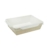 Контейнер для еды бумажный прямоугольный 500мл крафт/белый с прозрачной плоской крышкой 162х115х45мм по 600 шт/кор