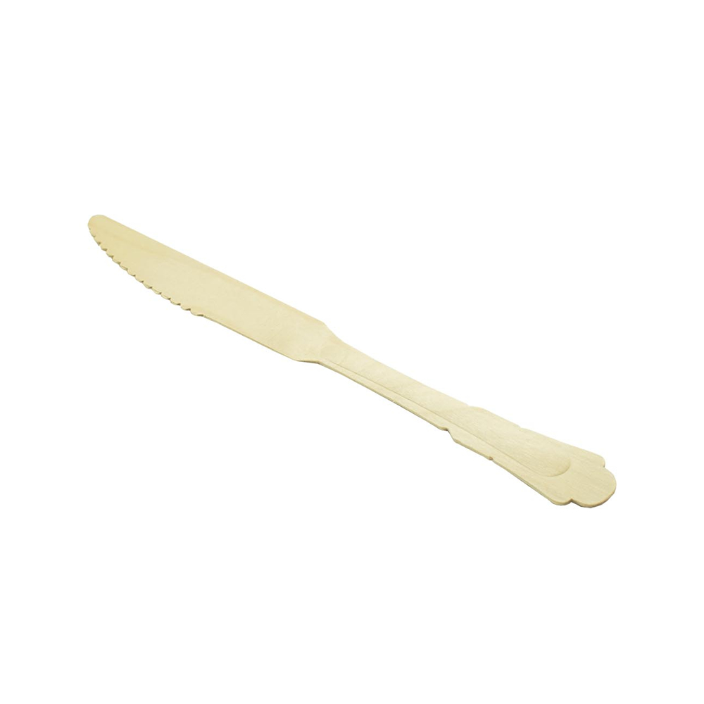 Нож десертный одноразовый деревянный 200 мм по 100 шт/уп (5000 шт/кор) — изображение 3