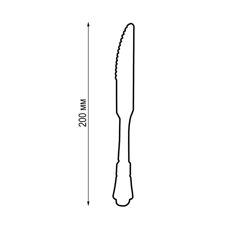 Нож десертный одноразовый деревянный 200 мм по 100 шт/уп (5000 шт/кор) — изображение 2