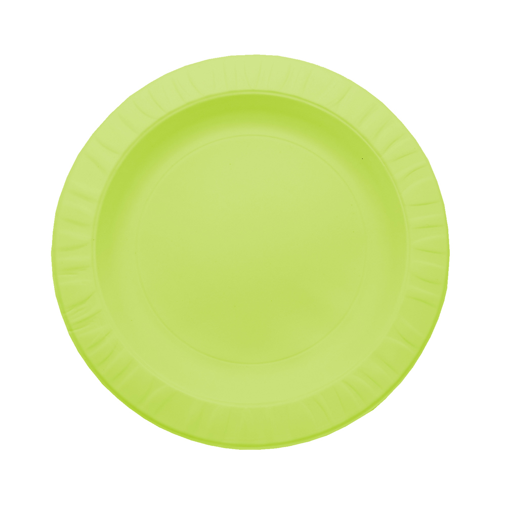 Тарелка круглая одноразовая салатовая из кукурузного крахмала 180×20 мм d180мм по 600 шт/кор