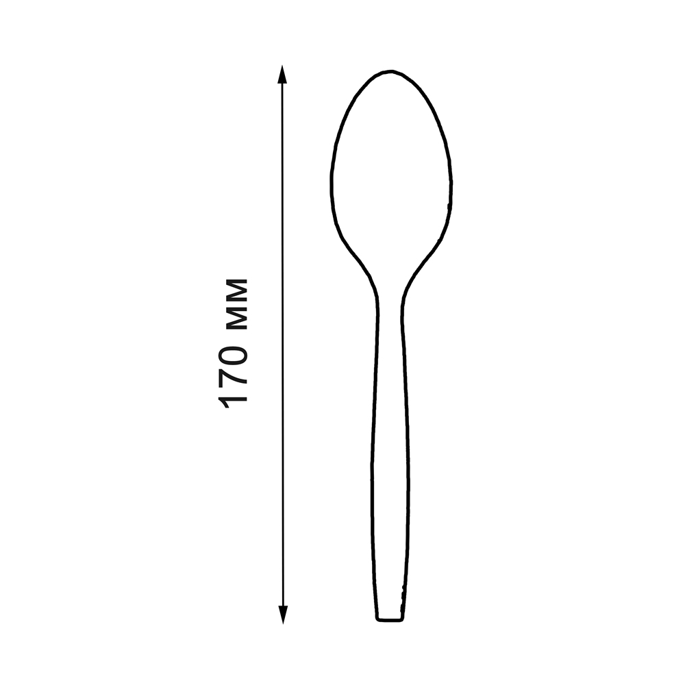 Ложка десертная 170мм зелёная из кукурузного крахмала одноразовая по 50 шт/уп (2000 шт/кор) — изображение 2