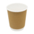 Стакан бумажный крафт/белый 250 мл (макс.280 мл) d80мм двухслойный по 32 шт/уп (800 шт/кор)