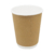 Стакан бумажный крафт/белый 350 мл (макс.380 мл) d90мм двухслойный по 25 шт/уп (500 шт/кор)