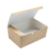 Контейнер для еды бумажный прямоугольный 350мл крафт/белый мини с крышкой 115x75x45мм по 25 шт/уп (600 шт/кор)