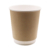 Стакан бумажный крафт/белый 250 мл (макс.280 мл) d80мм двухслойный по 25 шт/уп (500 шт/кор)