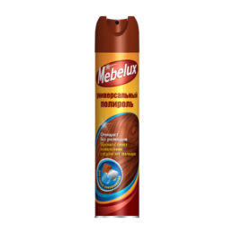 Полироль для мебели Mebelux 300 мл аэрозольный с распылителем универсальный по 12 шт/кор