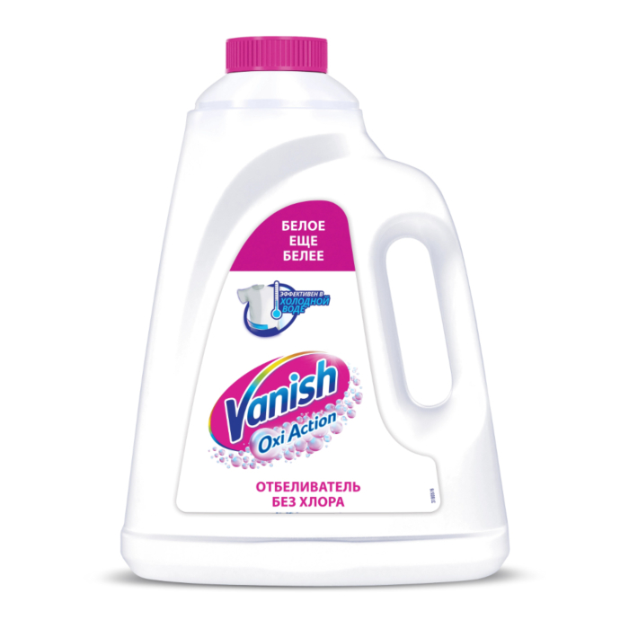 Пятновыводитель и отбеливатель для белья Vanish Oxi Action Кристальная Белизна 2 л по 4 шт/кор — изображение 2