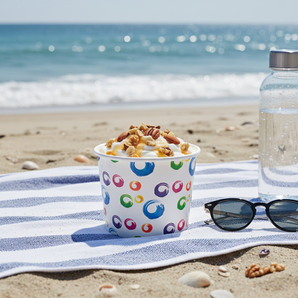 Креманка круглая 395мл d100мм 100х72мм белая с цветным рисунком бумажная ламинированная по 38 шт/уп (912 шт/кор) — изображение 12