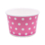 Креманка круглая 125мл d75мм 75х47мм розовая в белый горошек бумажная ламинированная по 60 шт/уп (1500 шт/кор)