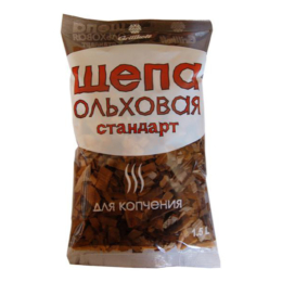 Щепа ольховая для копчения 0.25 кг стандарт по 1 шт/уп