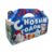 Упаковка для новогодних подарков и конфет «Новогодний хор» цветная с рисунком с анимацией картонная 250х95х110 мм на 900 гр. с веревочными ручками