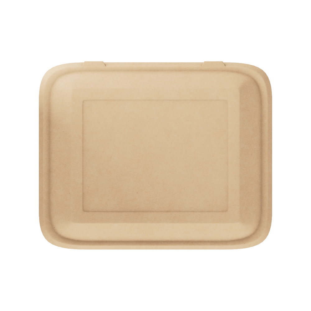 Контейнер для еды прямоугольный 1000мл 160/153х200/119х60мм полный крафт бумажный с выпуклой крышкой по 20 шт/уп (280 шт/кор) — изображение 3