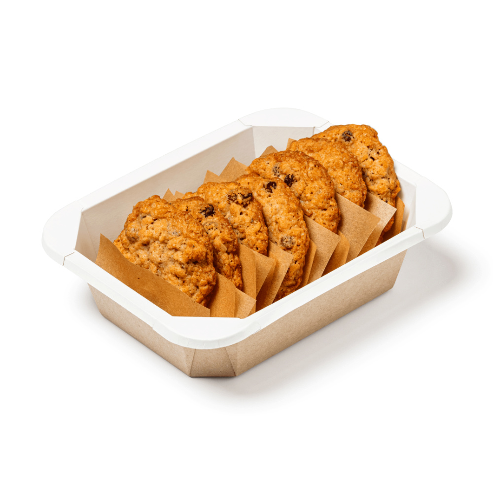 Контейнер для еды прямоугольный 500мл 187/140х147/100х56мм крафт/белый бумажный ламинированный с прозрачной плоской крышкой по 70 шт/уп (560 шт/кор) — изображение 5