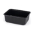 Контейнер для еды прямоугольный 1000мл 186х132х64мм чёрный пластиковый с рёбрами жёсткости и прозрачной плоской крышкой по 100 шт/уп (500 шт/кор)