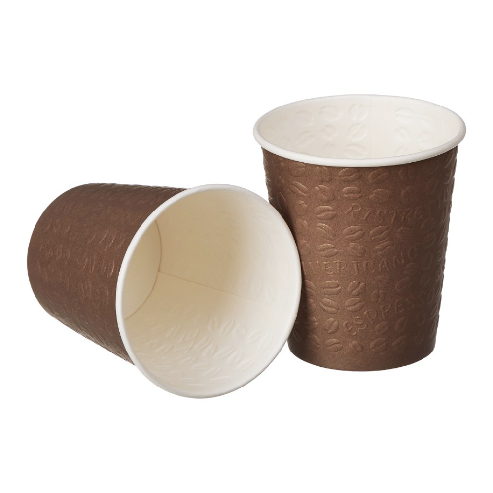 Стакан бумажный тёмно-коричневый «Coffee Touch» 250 мл (макс.280 мл) d80мм однослойный рифлёный по 50 шт/уп (500 шт/кор) — изображение 3