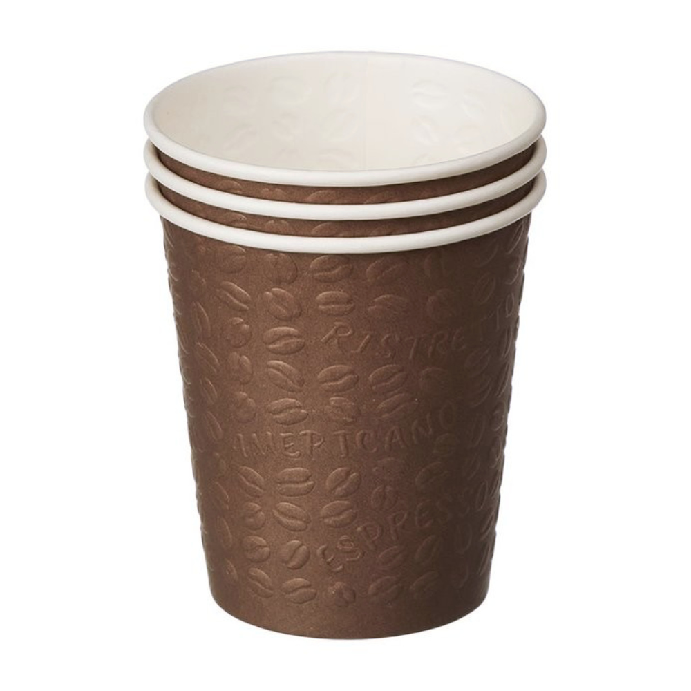 Стакан бумажный тёмно-коричневый «Coffee Touch» 250 мл (макс.280 мл) d80мм однослойный рифлёный по 50 шт/уп (500 шт/кор) — изображение 4
