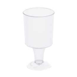 Рюмка «Кристалл 50» пластиковая 50мл d42мм 42х77мм прозрачная круглая с высокой прозрачной ножкой по 20 шт/уп