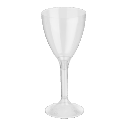 Бокал для вина «Малый» 160мл 70х165мм пластиковый прозрачный с высокой прозрачной ножкой по 20 шт/уп