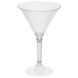 Бокал для мартини «Большой» 160мл 95х155мм пластиковый прозрачный с высокой прозрачной ножкой по 20 шт/уп