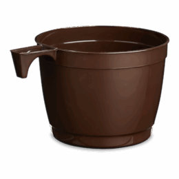 Чашка кофейная/чайная «Гранд» пластиковая 200мл d90мм 90х100мм коричневая круглая с ручкой по 10 шт/уп