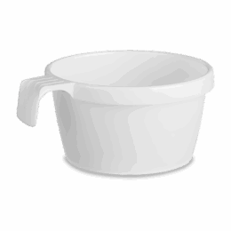 Чашка кофейная/чайная «Гранд Мини» пластиковая 150мл d75мм 75х80мм белая круглая с ручкой по 45 шт/уп