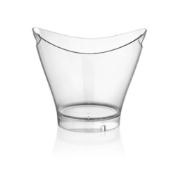 Ведро для шампанского 6л 300×240/165×165мм h260мм прозрачное из поликарбоната с ручками для 2-х бутылок по 6 шт/уп