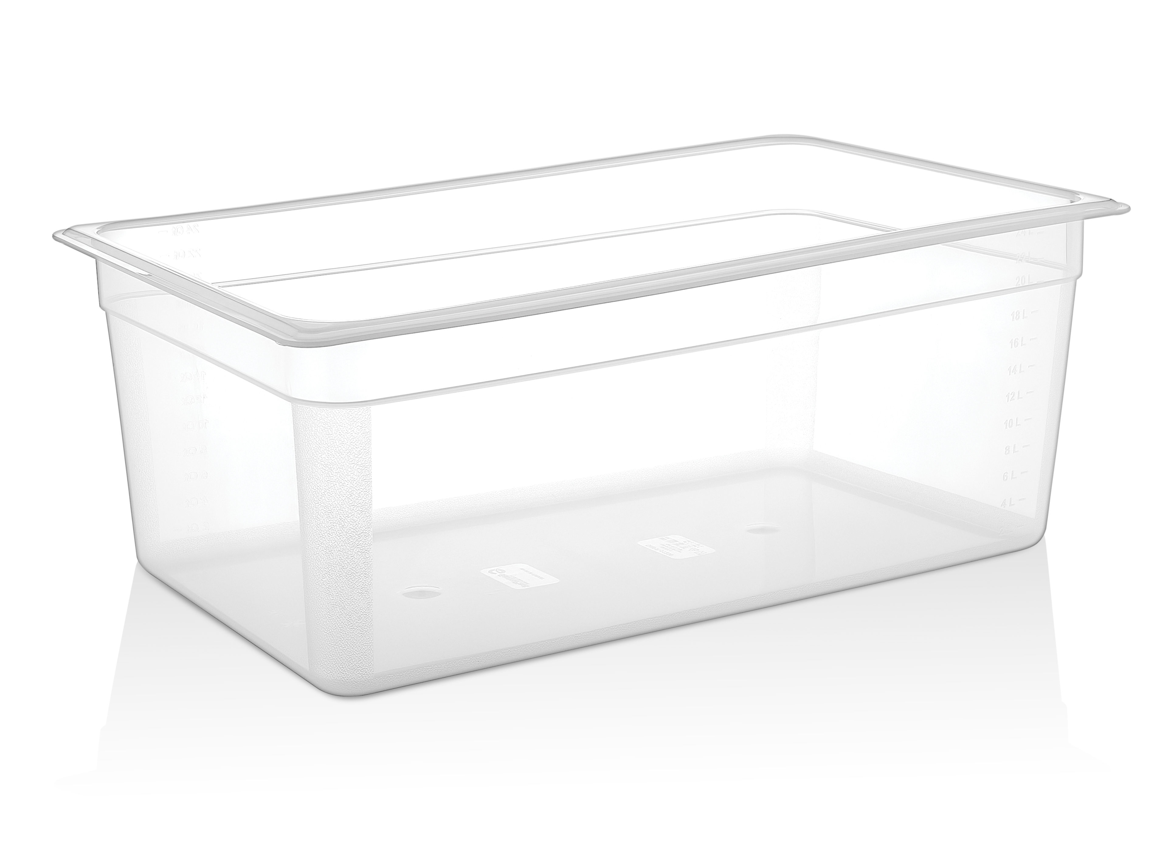 Гастроёмкость 1/1-200 24л п/п прозрачная по 6 шт/уп