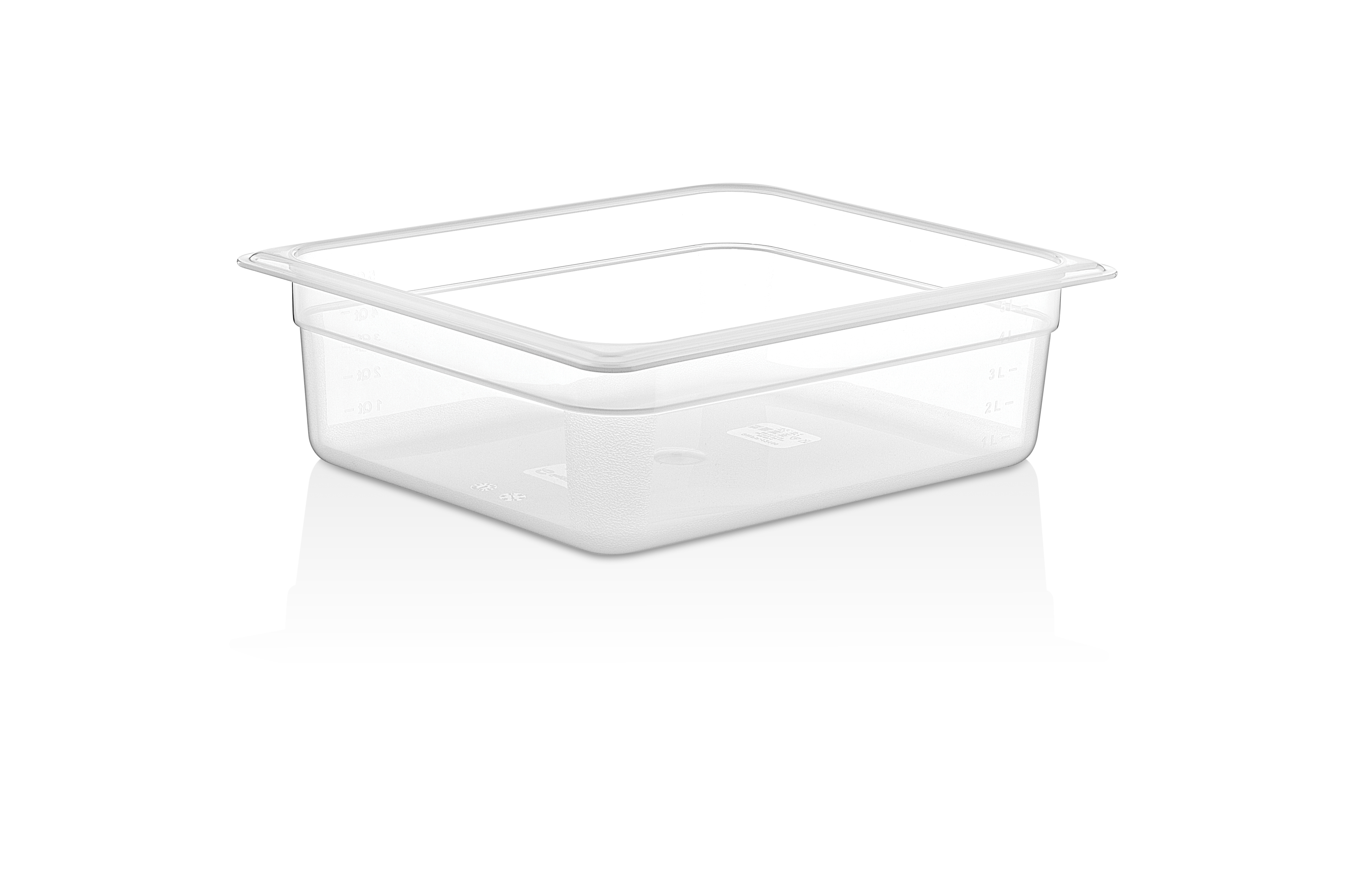 Гастроёмкость 1/2-100 5л п/п прозрачная по 12 шт/уп