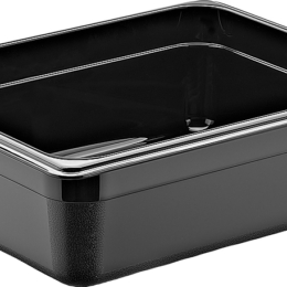 Гастроёмкость 1/2-100 5л п/п черная по 12 шт/уп