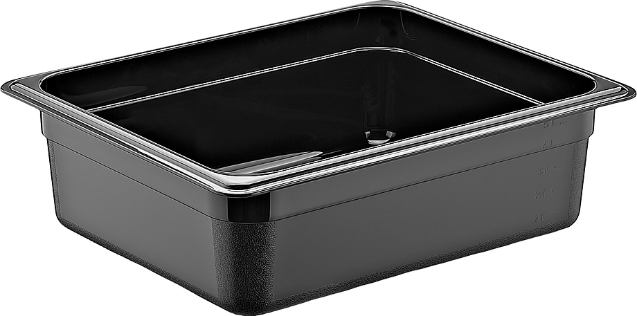 Гастроёмкость 1/2-100 5л п/п черная по 12 шт/уп