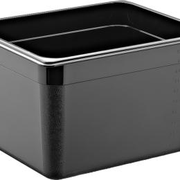 Гастроёмкость 1/2-200 11л п/п черная по 12 шт/уп