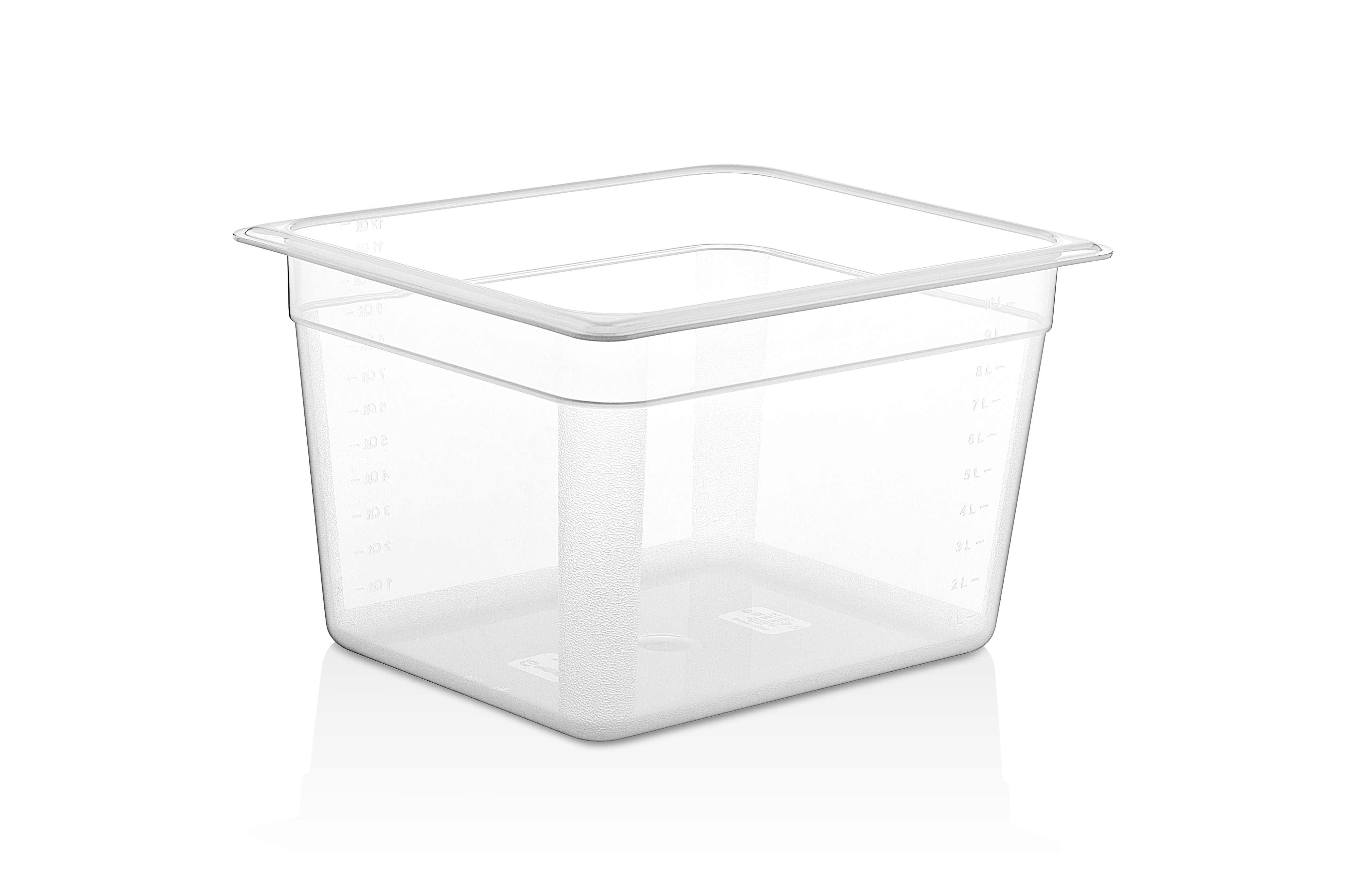Гастроёмкость 1/2-200 11л п/п прозрачная по 12 шт/уп