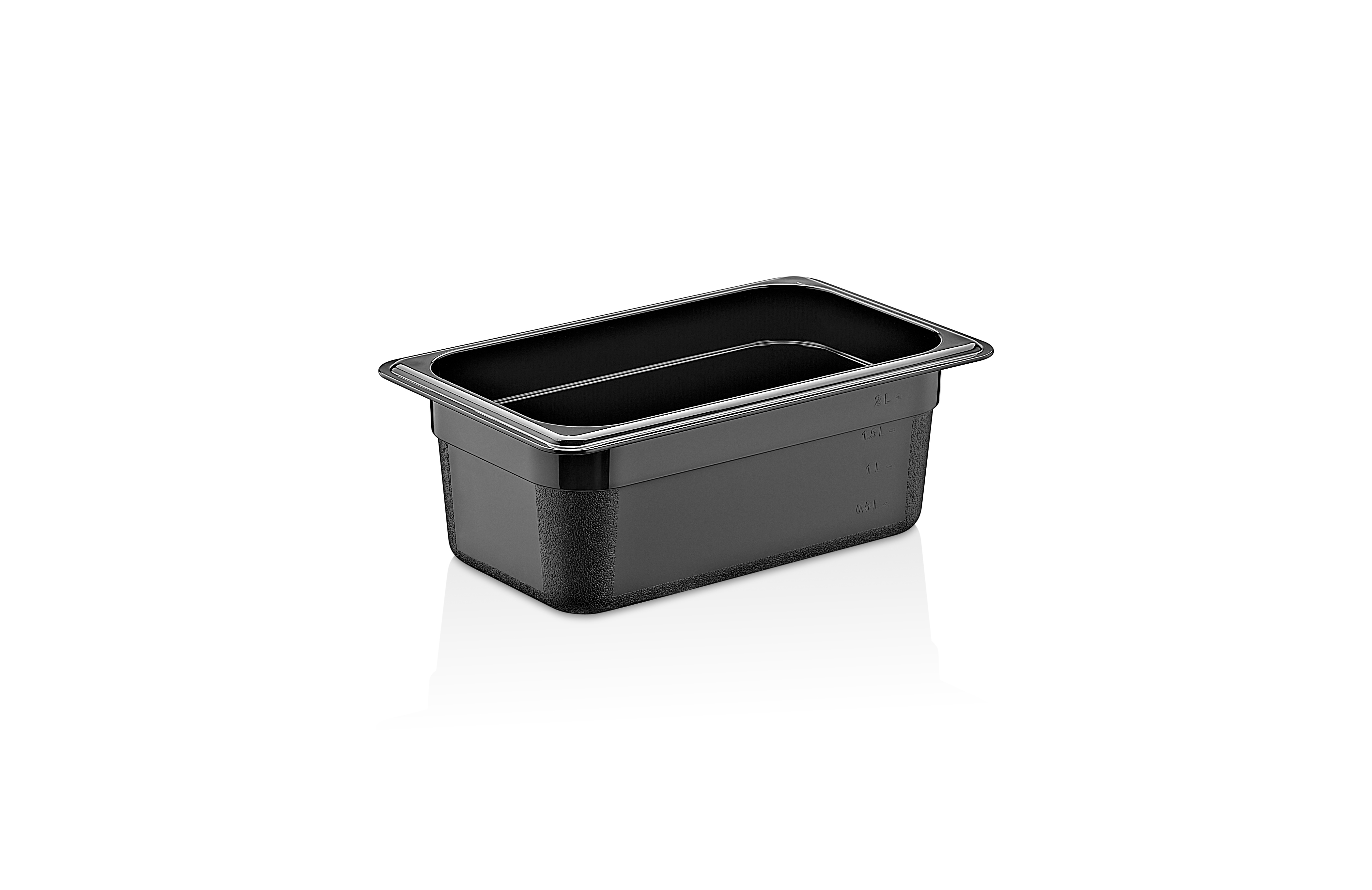 Гастроёмкость 1/4-100 2л п/п черная по 24 шт/уп