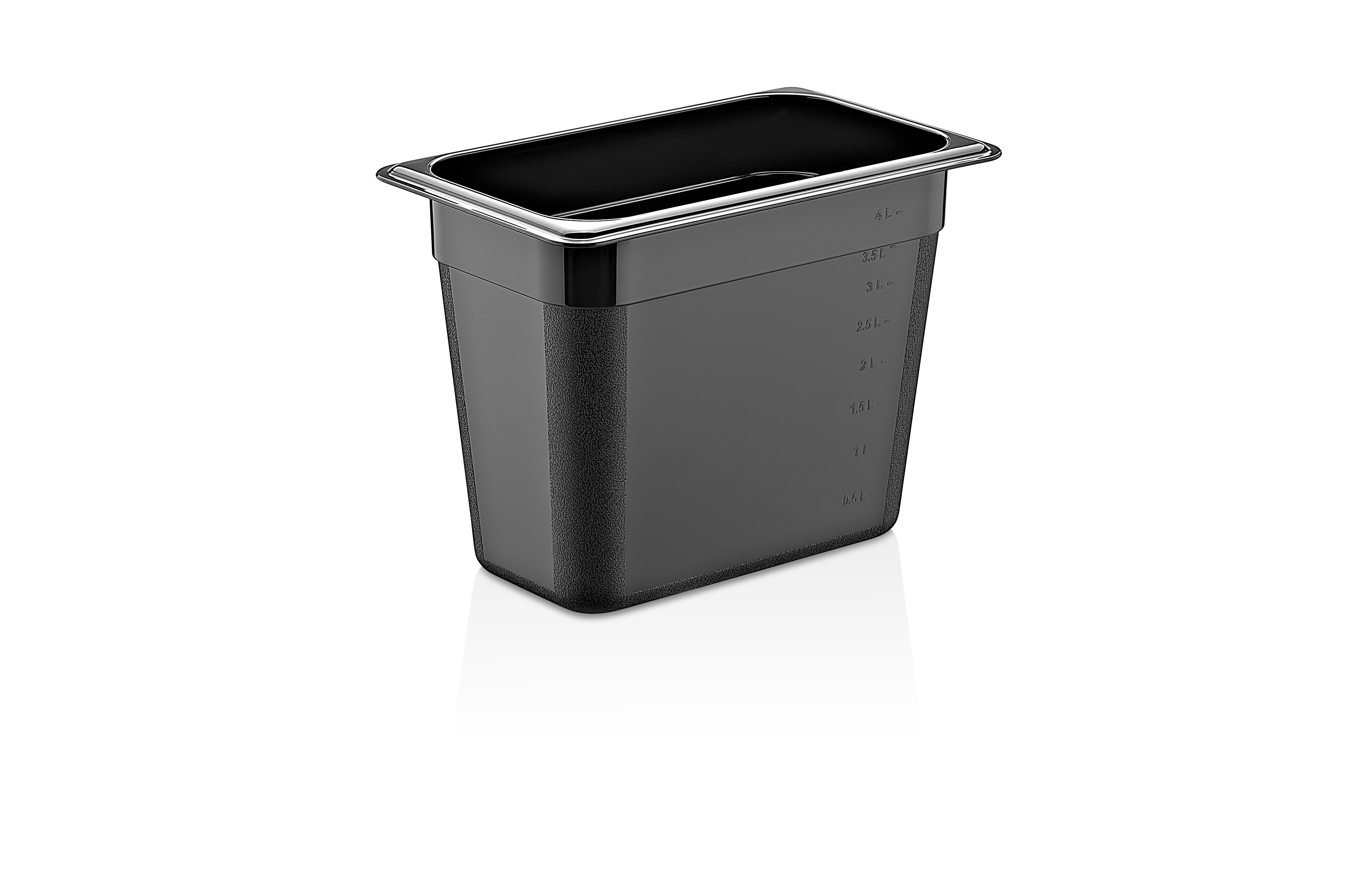Гастроёмкость 1/4-200 4,5л п/п черная по 24 шт/уп