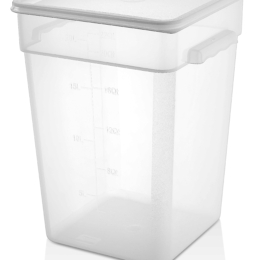 Контейнер для продуктов квадр. 20,8 л. 28*28*40 см. с мерн.шкалой, прозрач, п/п, б/крышки /1/12/