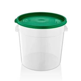 Контейнер для продуктов круглый 17 л. d=30 см. h=30 см., с мерной шкалой, прозрачный, п/п, без крышки /1/6/