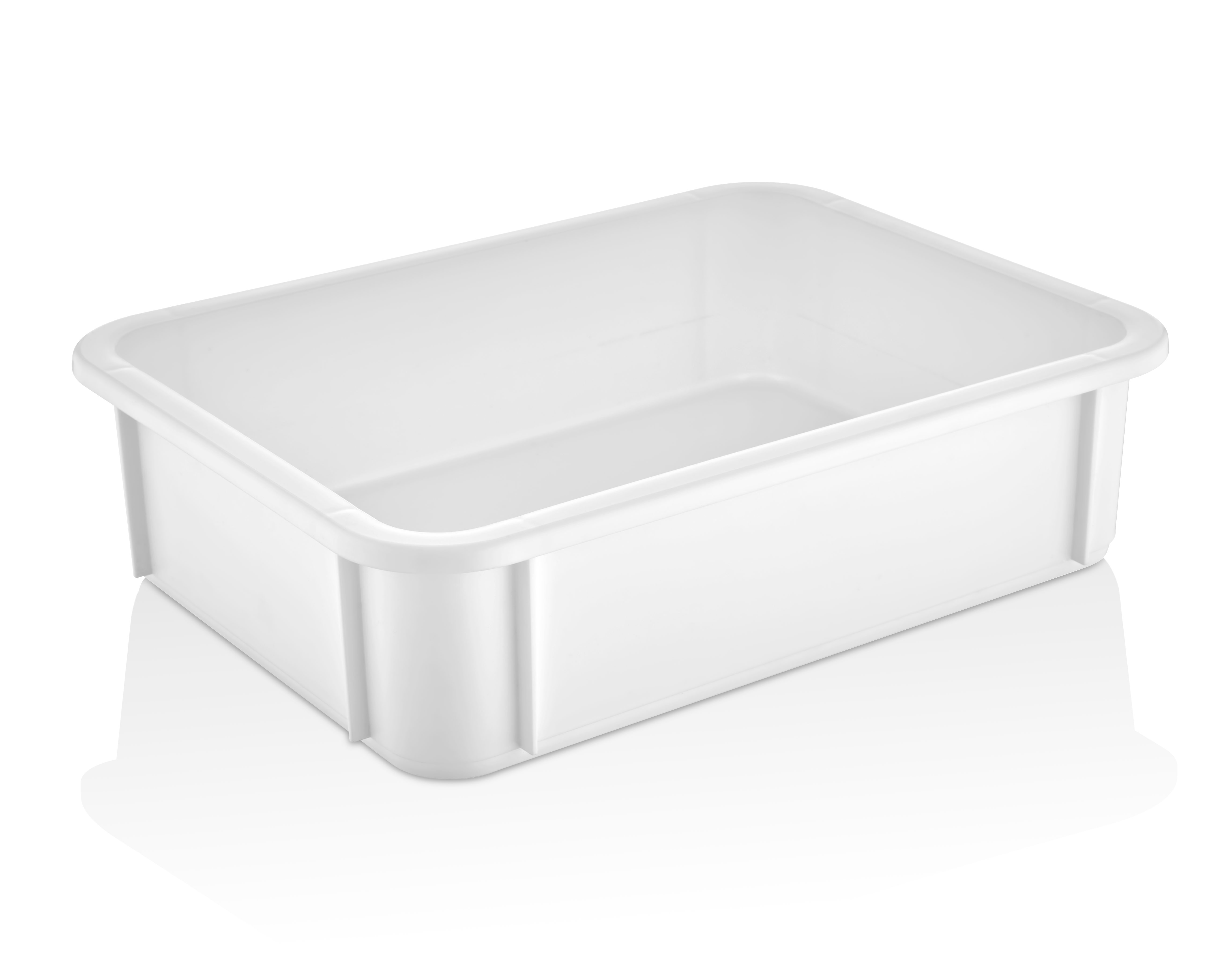 Контейнер для теста 300*400*100 мм. (-40/+70℃) прямой, сплошной, мороз-кий, белый п/п по 12 шт/уп