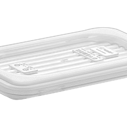 Крышка для гастроем. 1/9 пластиковая прозрачная /1/48/