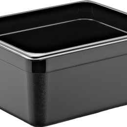 Гастроёмкость 1/2-150 8л п/п черная по 12 шт/уп