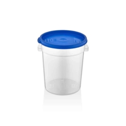 Контейнер для продуктов круглый  7,5 л. d=22 см. h=27 см., с мерной шкалой, прозрачный, п/п, без крышки /1/8/