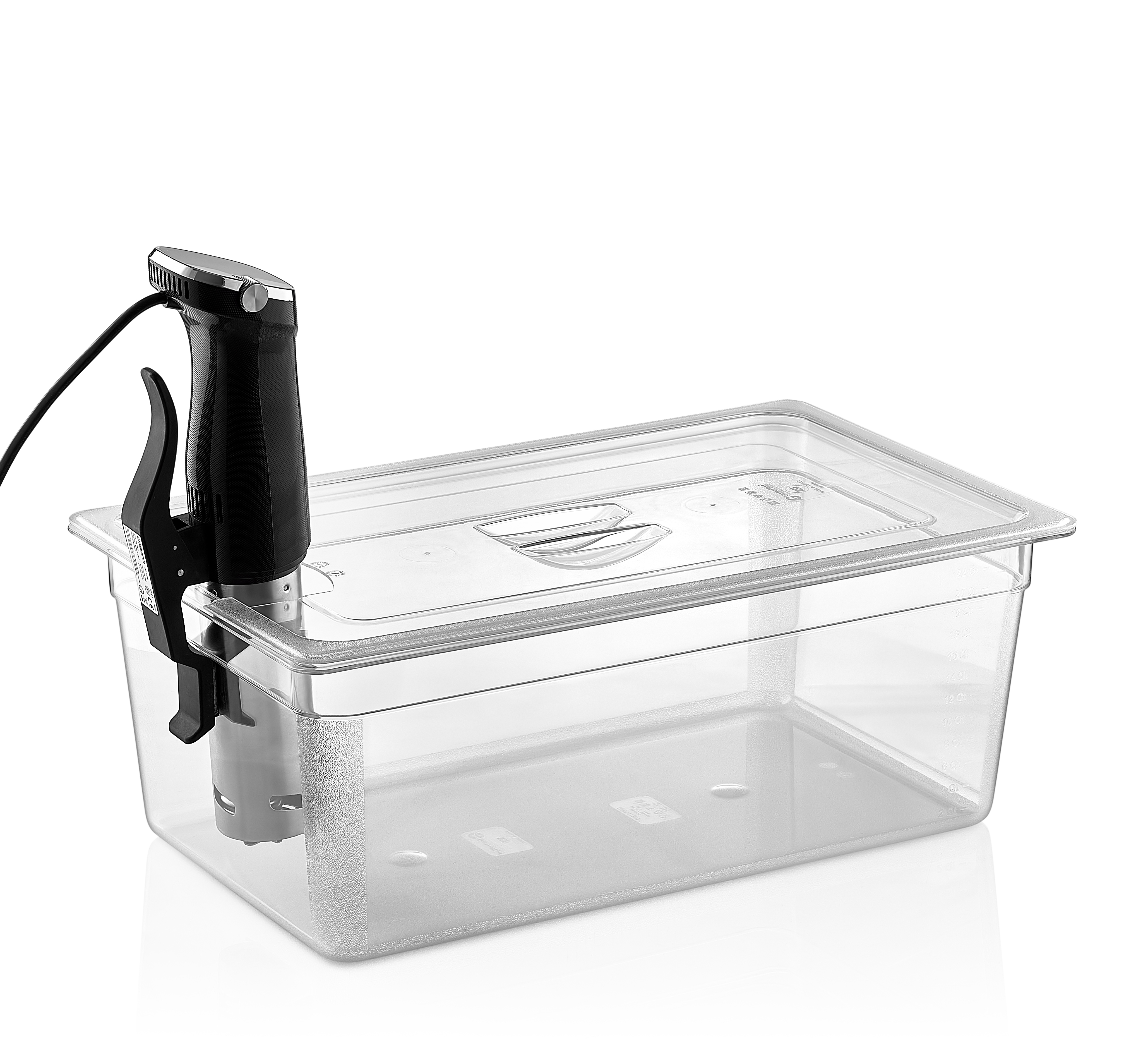 Крышка для гастроёмкости 1/1 под Су-Вид прозрачная из поликарбоната по 1 шт/уп12/