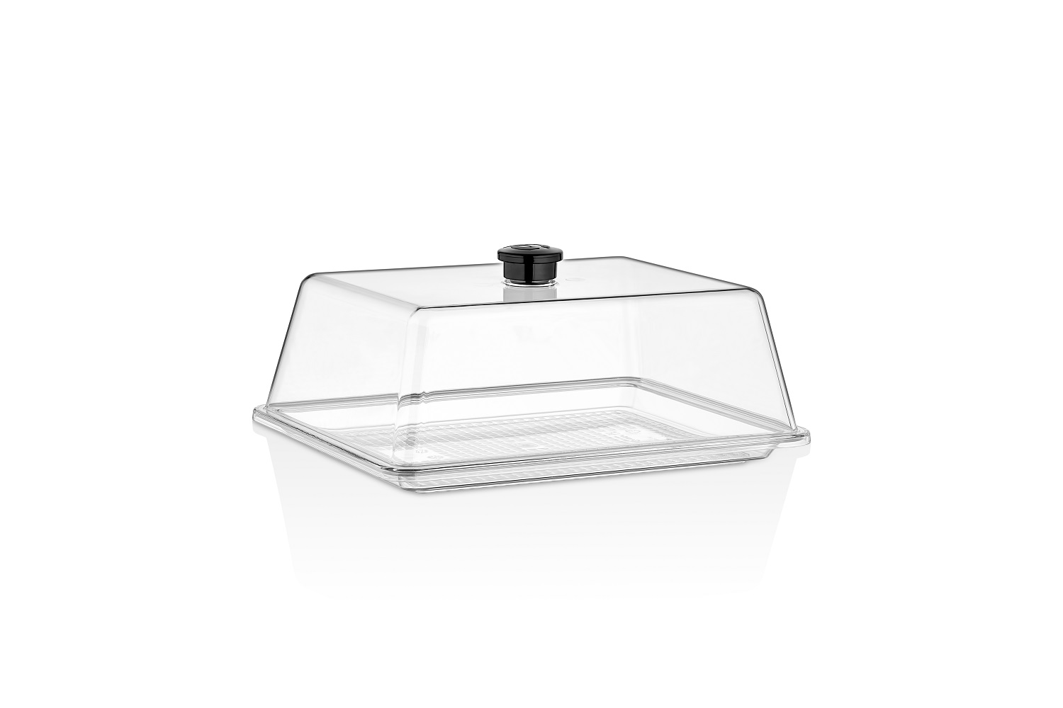 Крышка 27x21см h9см прозрачная из поликарбоната по 1 шт/уп12/