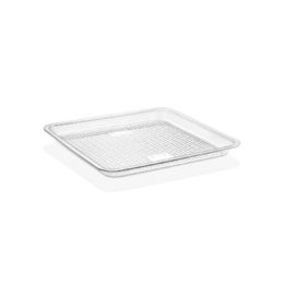 Поднос для подачи 28×28см прозрачный (крышка 76836) квадратный из поликарбоната по 24 шт/уп