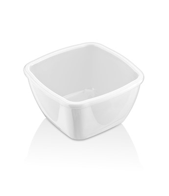 Соусник 100мл 70x70x35мм квадратный белый из поликарбоната по 250 шт/уп