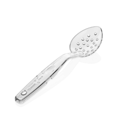 Ложка гарнирная 295мм прозрачная из поликарбоната перфорированная по 48 шт/уп