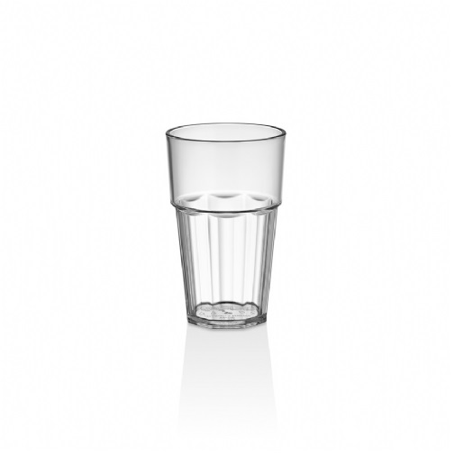 Стакан для напитков «Casablanka» 400мл d83мм h134мм прозрачный круглый из поликарбоната по 100 шт/уп