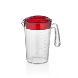 Кувшин мерный 1 л. с крышкой, п/п прозрачн. по 12 шт/уп